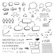 Hand drawn vector elements