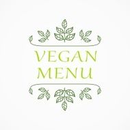 Vegan menu Restaurant label