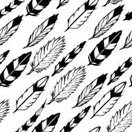Seamless indian feathers