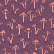 Vector seamless pattern of mushroom N3