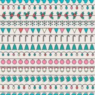 2016 Christmas hand drawn seamless pattern New Year graphic element