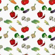 Seamless pattern with vegetables N2