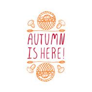 Autumn is here - typographic element N2