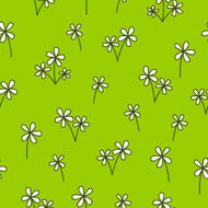 Seamless pattern with doodle flowers N7