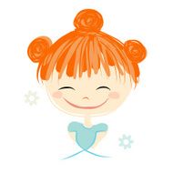Cute Girl Smiling Sketch For Your Design N43