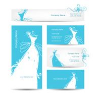 Business cards with wedding dress for your design