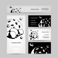 Set of abstract creative business cards design N2