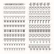 2016 Christmas hand drawn border set element New Year brushes N2