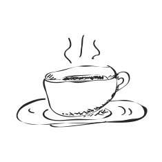 Simple doodle of a coffee cup