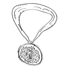 Simple doodle of a medal N2