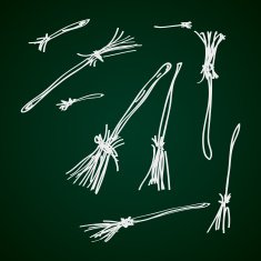 Simple doodle of some broomsticks N3