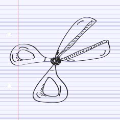 Simple doodle of a pair scissors N2
