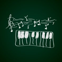 Simple doodle of a piano