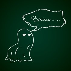 Simple doodle of a ghost N3