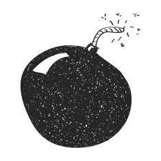 Simple doodle of a bomb N3