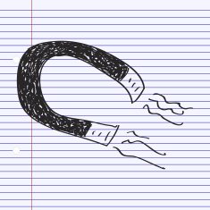 Simple doodle of a magnet
