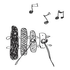 Simple doodle of a xylophone N2