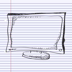 Simple doodle of a television N4