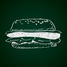 Simple doodle of a burger N3