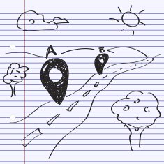 Simple doodle of a location pin N3
