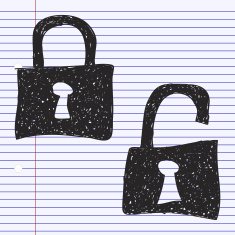 Simple doodle of a padlock N2