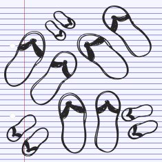 Simple doodle of a flip flop N2
