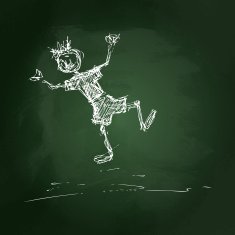 Sketchy drawing of a boy