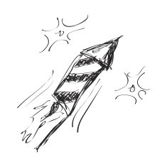Simple doodle of a firework