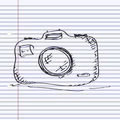 Simple doodle of a camera N2