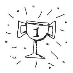 Simple doodle of a trophy