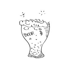 Simple doodle of a beer glass