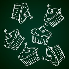 Simple doodle of some cakes N2