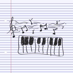 Simple doodle of a piano N2