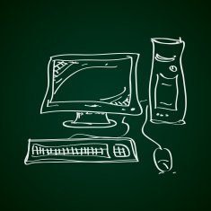 Simple doodle of a computer N2