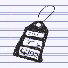 Simple doodle of a sale tag N6