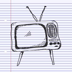 Simple doodle of a television N5