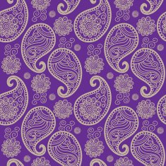 Vector seamless pattern with Indian ornament Turkish cucumber