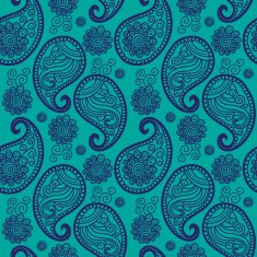 Vector seamless pattern with Indian ornament Turkish cucumber N3