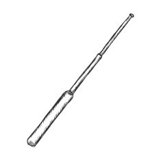 Vector Sketch Telescopic Baton