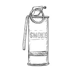 Vector Sketch Smoke Grenade