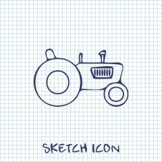 Tractor web icon vector illustration