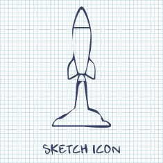 Starting rocket icon vector illustration
