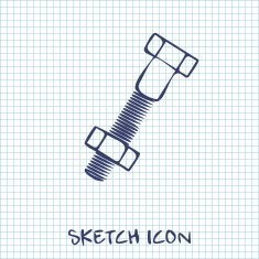 Bolt and nut icon vector illustration N2