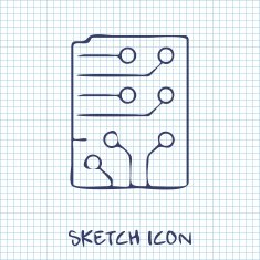 Web icon of microchip vector design