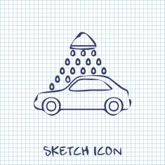 Vector icon of car wash