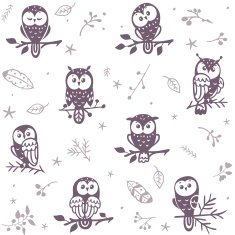 Owl seamless background N3