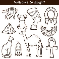 Hand drawn Egypt icons