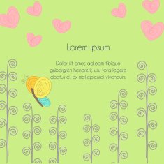 Floral background in Doodle style summer spring
