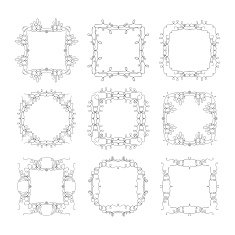 Hand Drawn ornamental frames