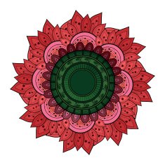 Vector Beautiful Deco Colored Mandala N2